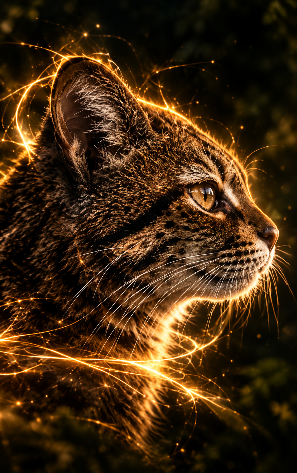 AURACAT wildcat with a golden aura